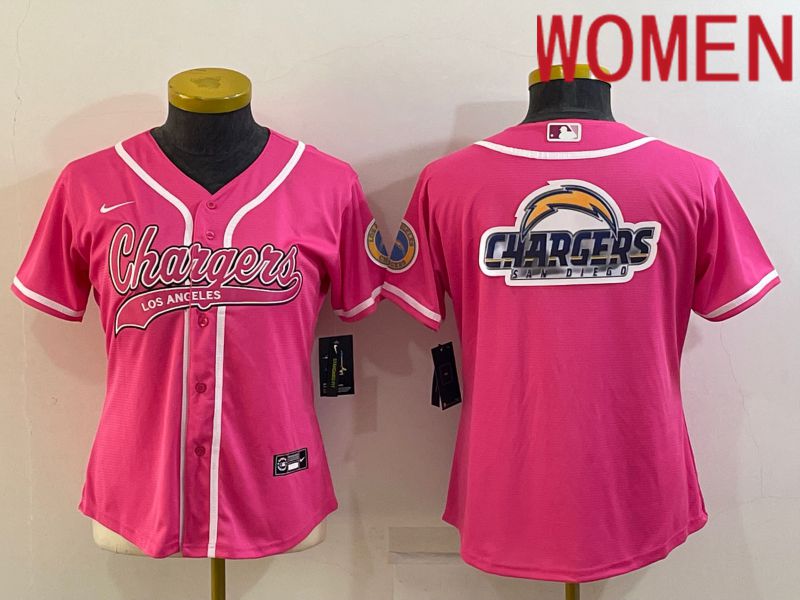 Women Los Angeles Chargers Blank Pink 2022 Nike Co branded NFL Jersey